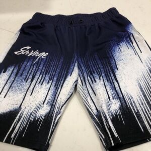 Savage Men's Stylish Navy and White Shorts